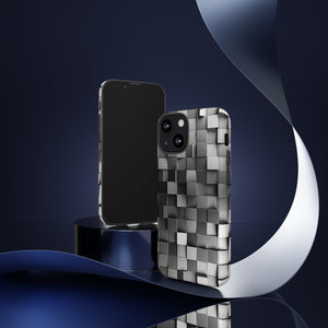 Monochrome Square Gradient - Protective Phone Case