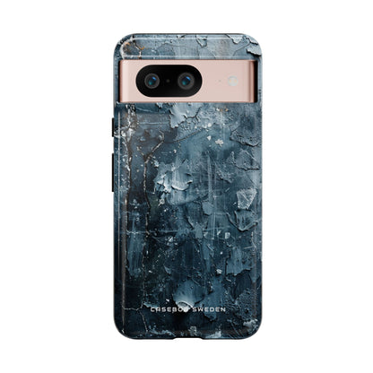 Weathered Blue Tapestry with Cracked Layers Google Pixel 8 - Tough Phone Case