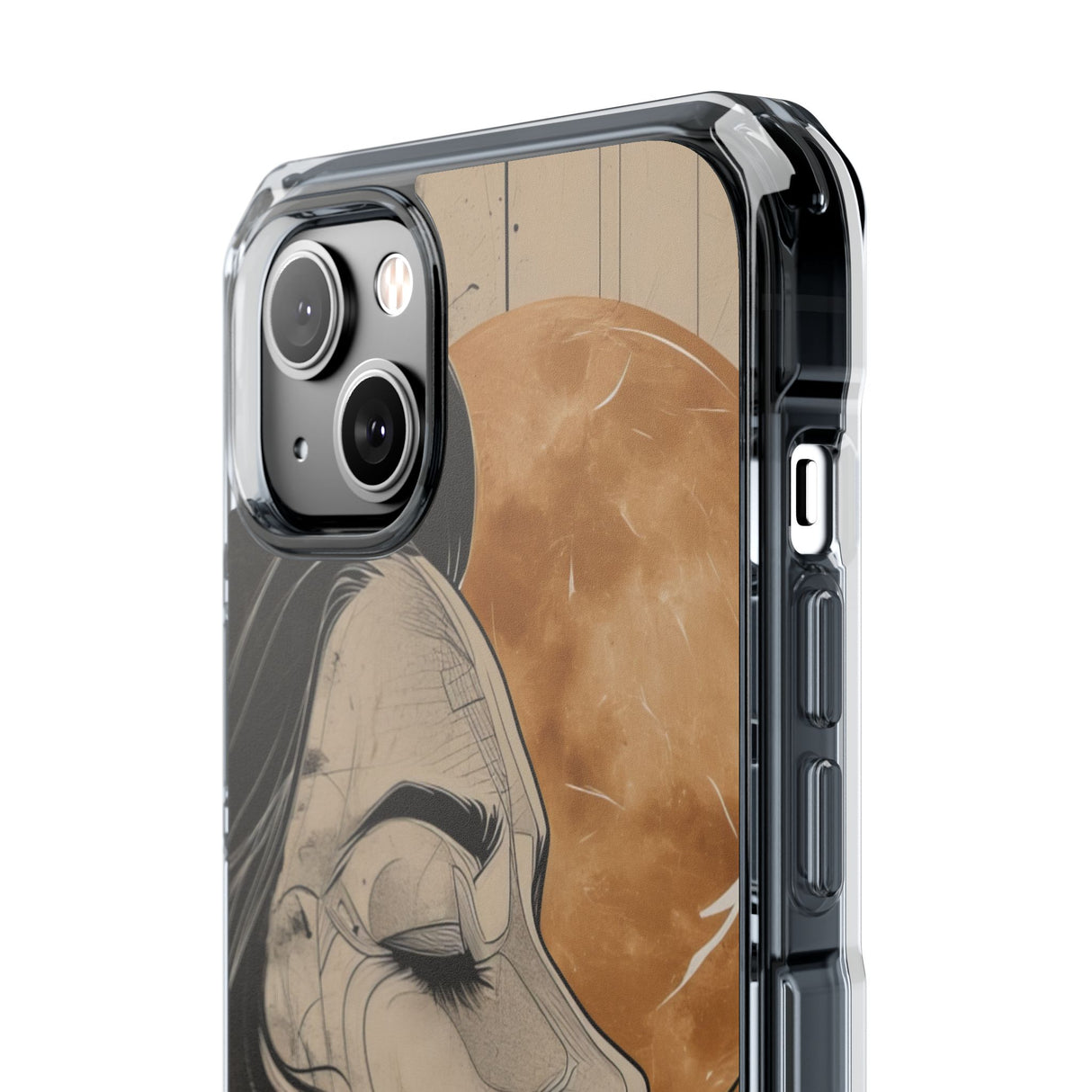 Lunar Introspection - Phone Case for iPhone (Clear Impact - Magnetic)