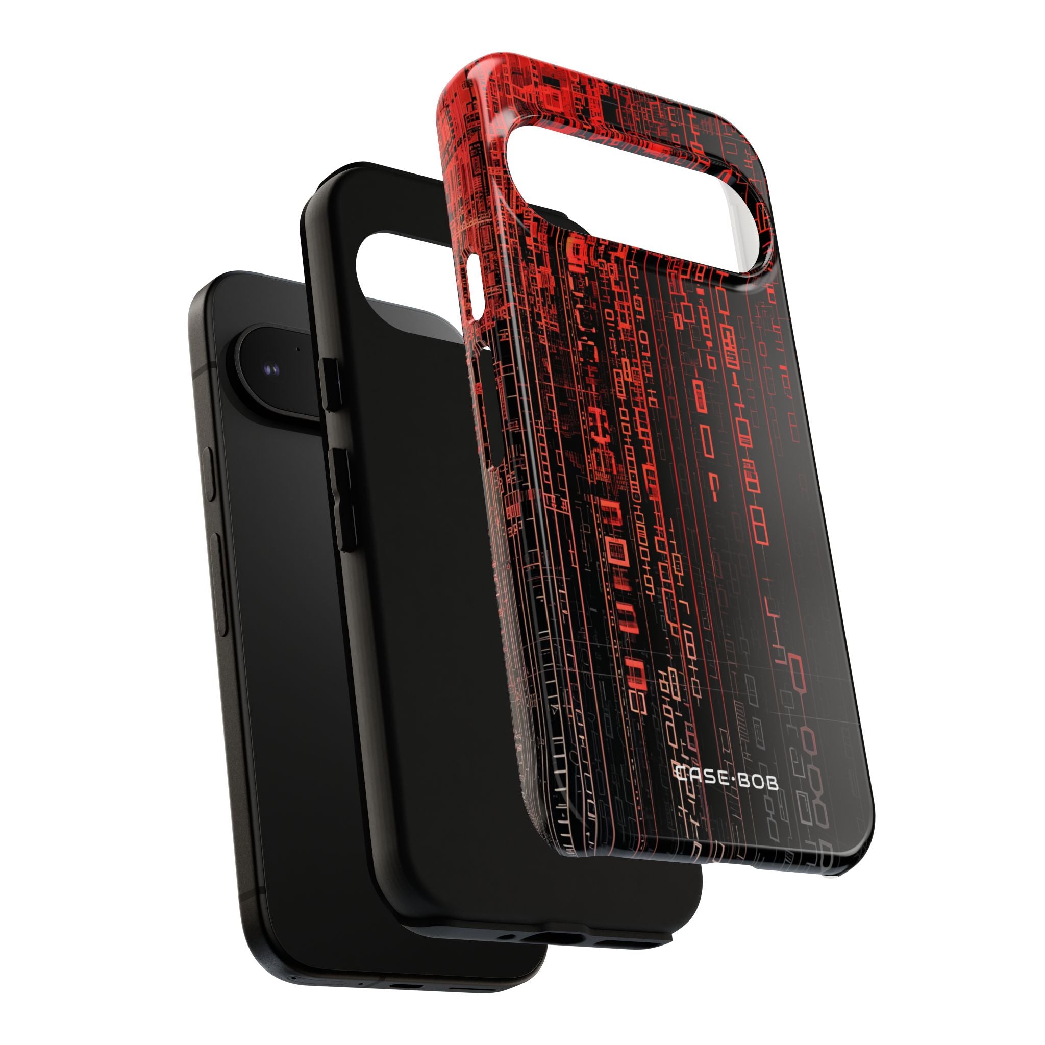 Crimson Glyphs Google Pixel 9 Case - Tough