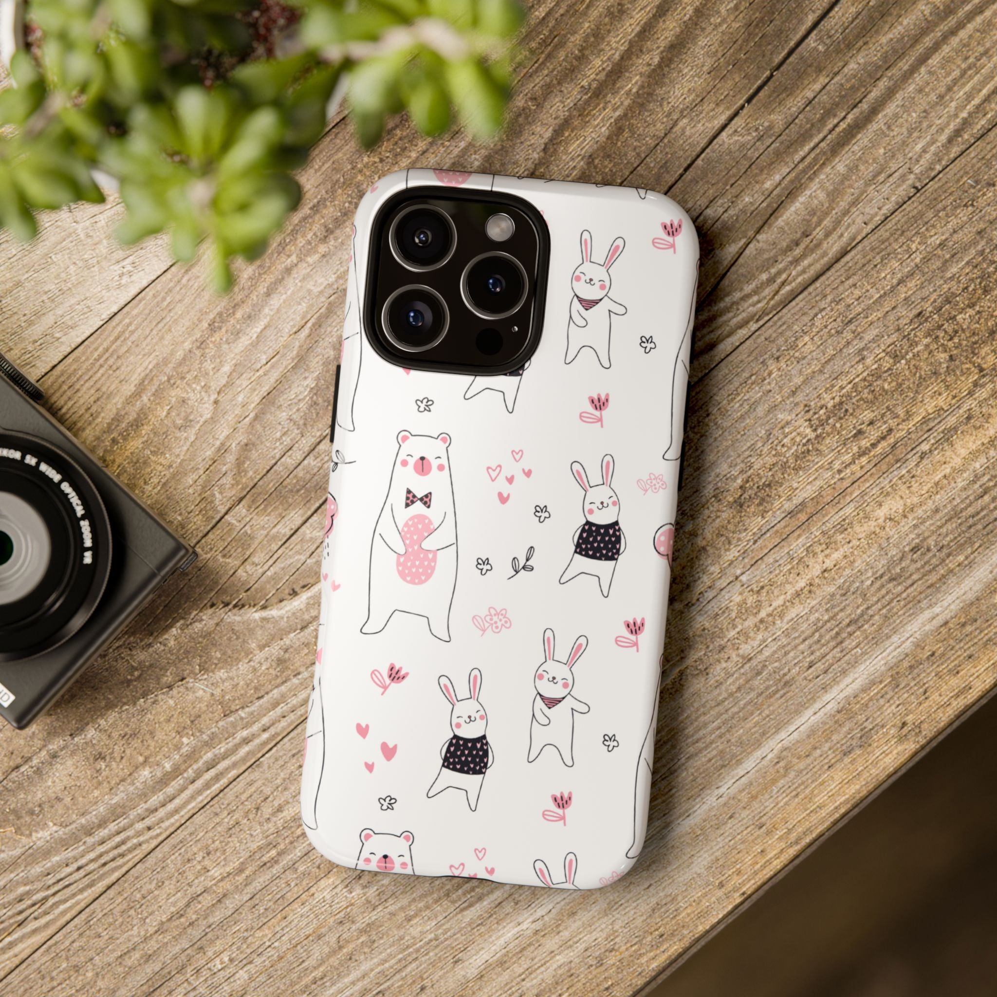 Bears Dance Playfully - iPhone Case