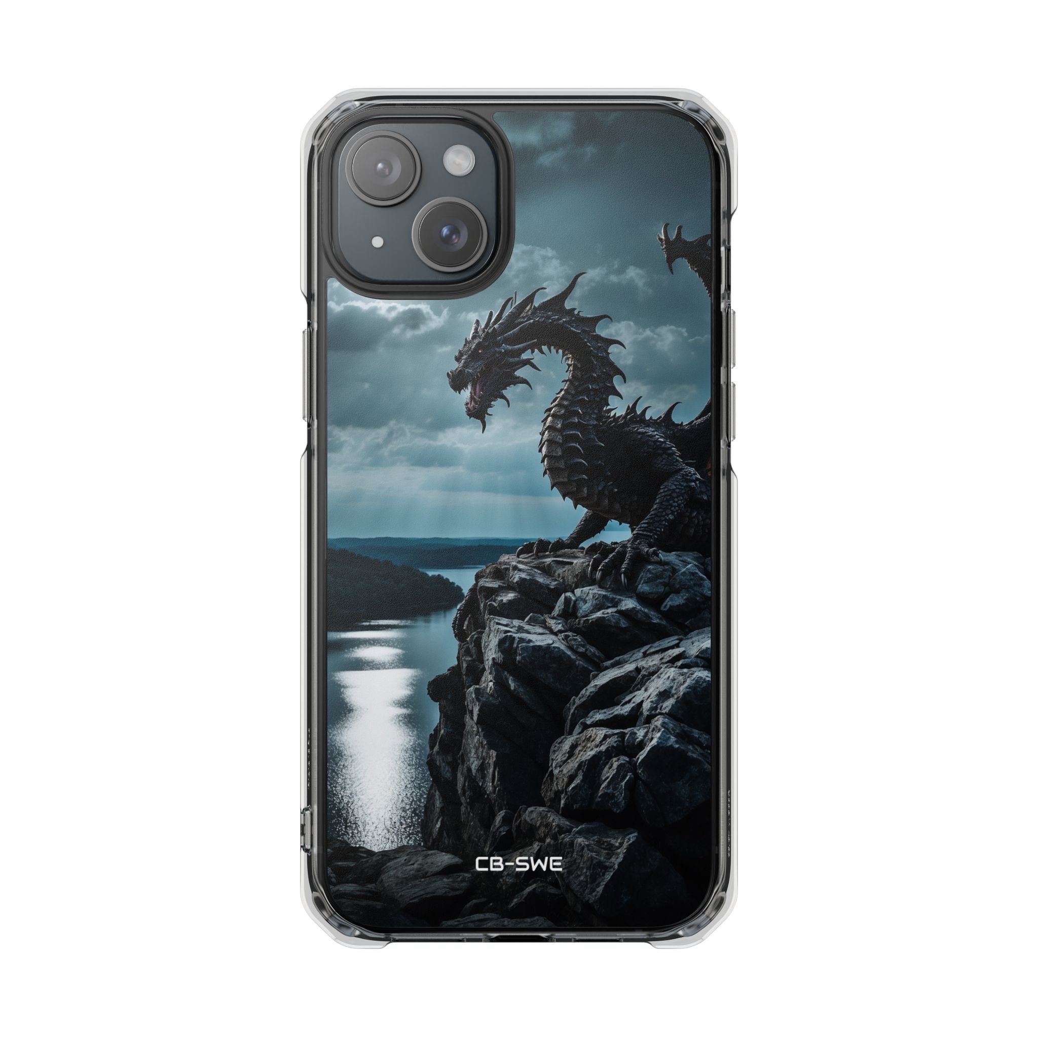 Dragon Soars Moonlight iPhone Case - Impact