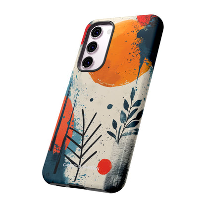 Orange Blue Splash - Tough Samsung S23 Phone Case