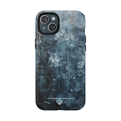 Weathered Blue Tapestry with Cracked Layers iPhone 15  Tough+ Phone Case