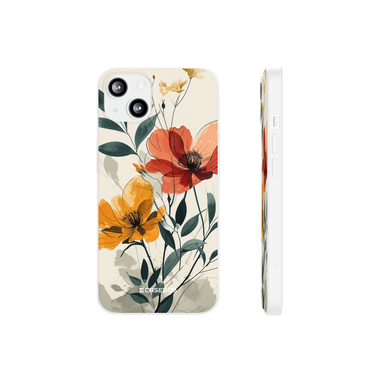 Serene Floral Harmony | Flexible Phone Case for iPhone