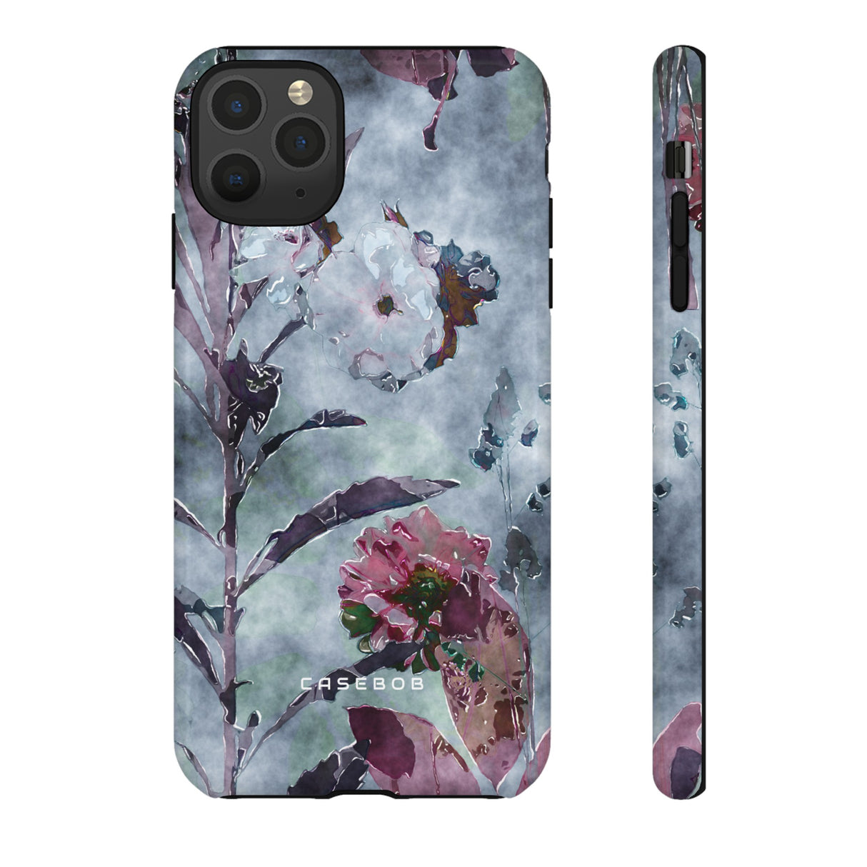 Monochrome Roses, Peonies & Asters - Protective Phone Case