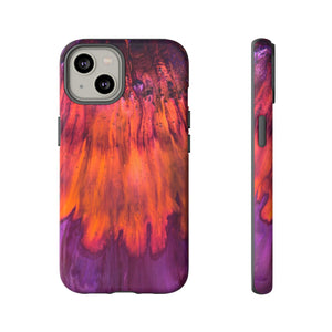 Orange Flow Ink Art iPhone Case (Protective) iPhone 14 Matte Phone Case