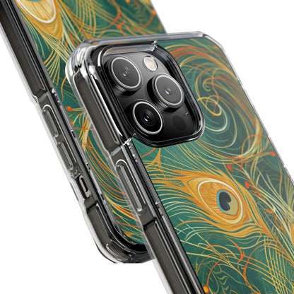 Vibrant Peacock Whirl iPhone 14 - Impact Clear+