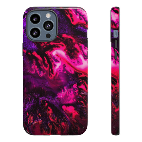 Deep Pink Galaxy Ink Art iPhone Case (Protective) iPhone 13 Pro Max Glossy Phone Case