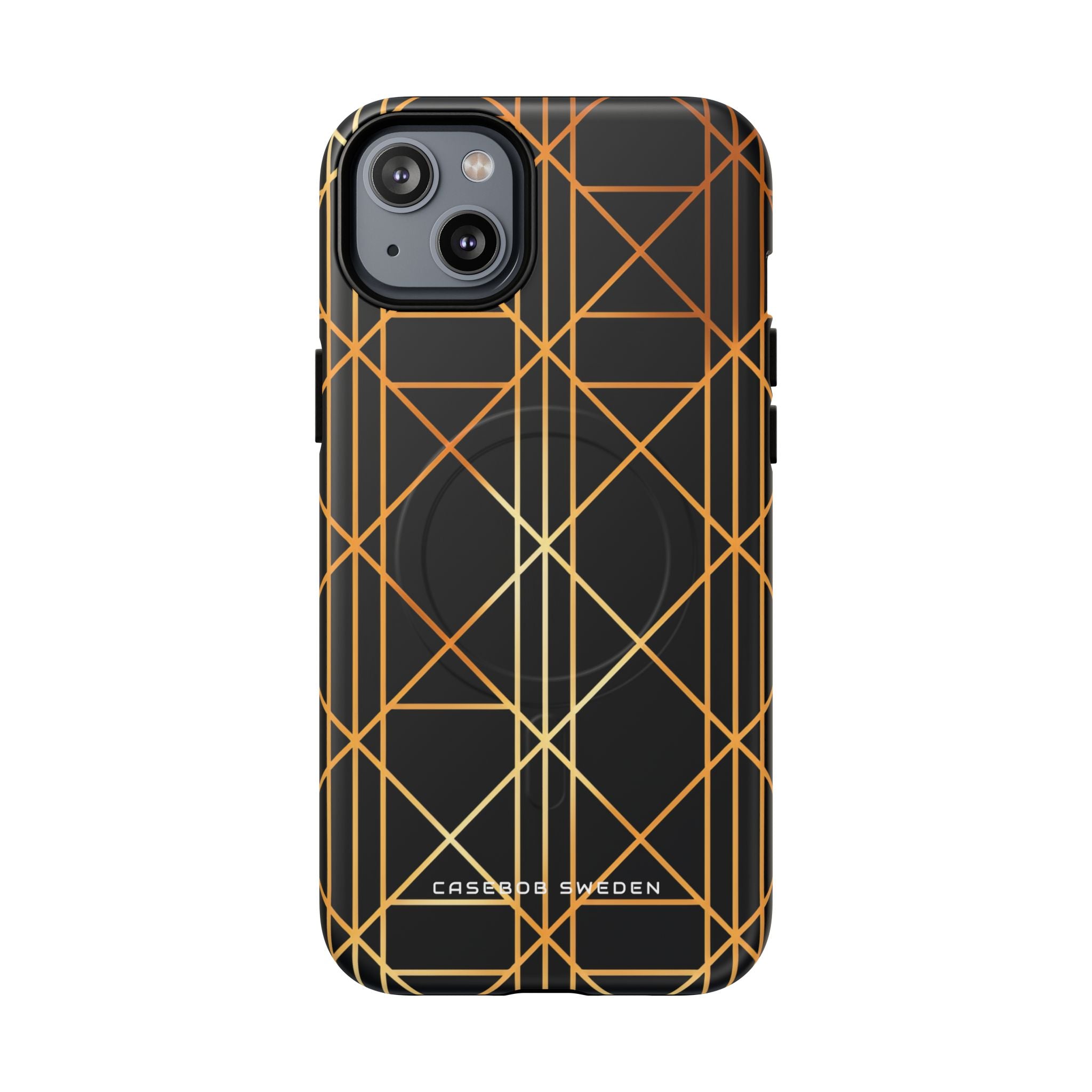 Golden Geometric Elegance iPhone 14 | Tough+ Phone Case