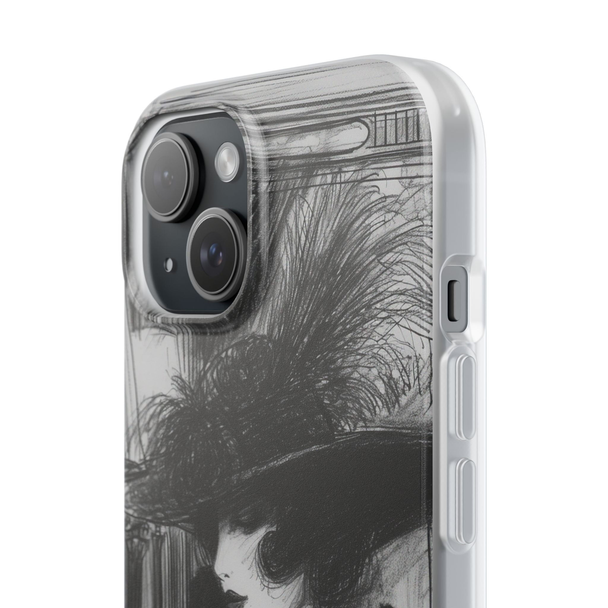 Timeless Elegance in Monochrome iPhone 15 - Flexi Phone Case