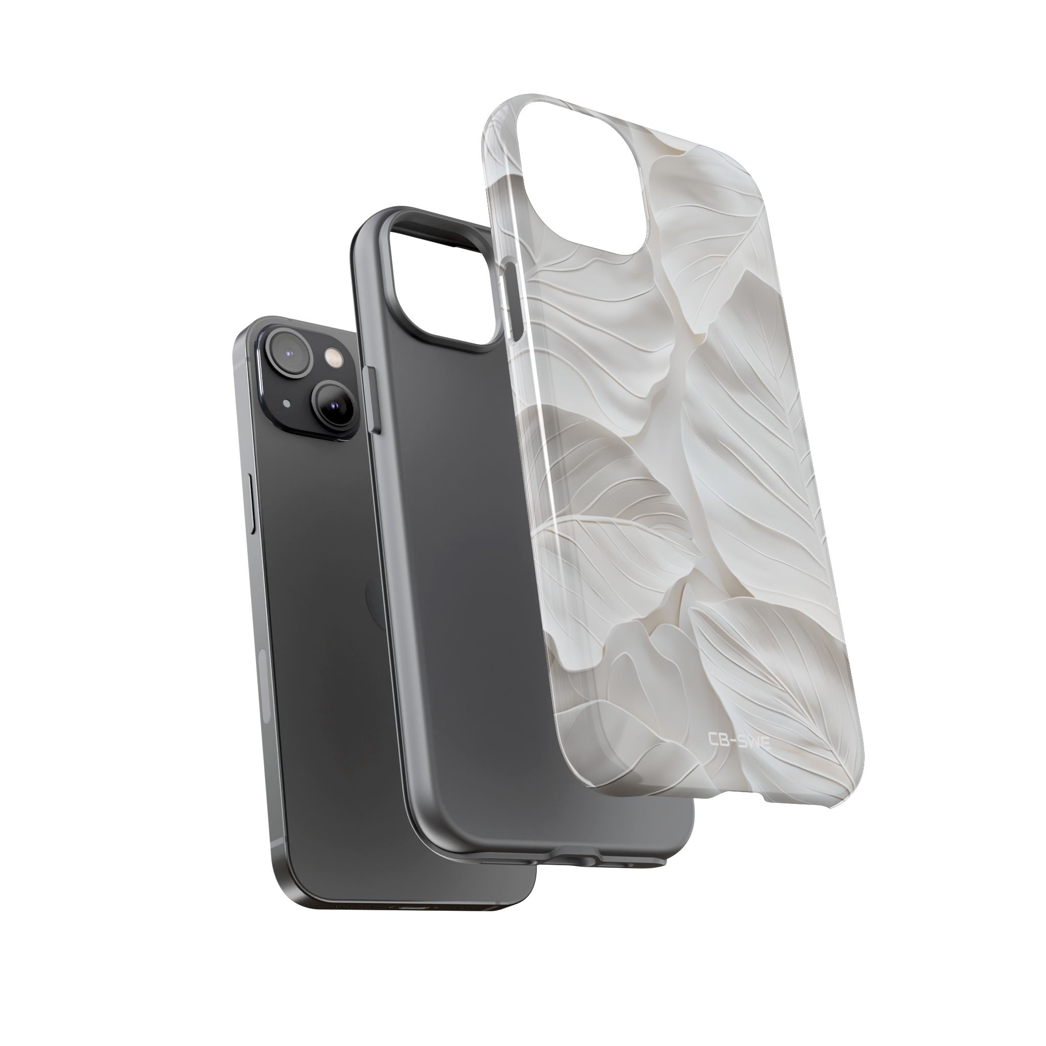 Elegant Leaf Relief - iPhone Case