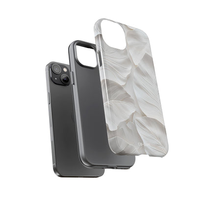 Elegant Leaf Relief - iPhone Case