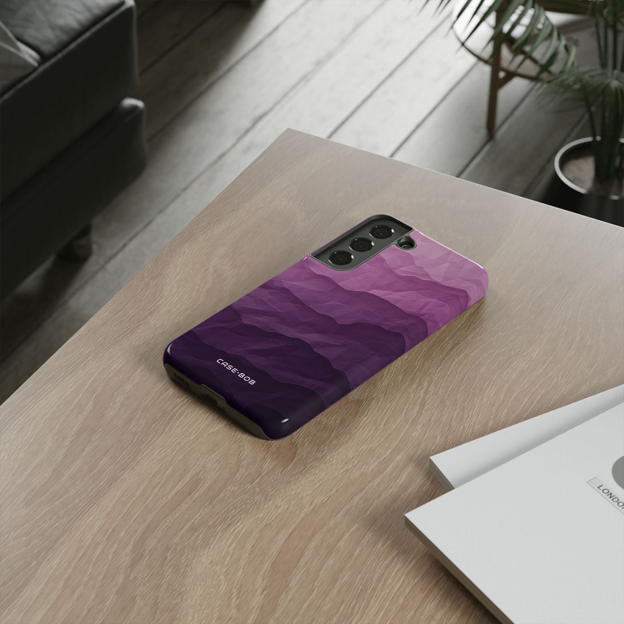 Purple Wave Layers Samsung S22 Case - Tough