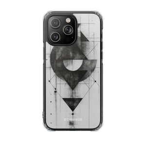 Monochrome Geometry - Phone Case for iPhone (Clear Impact - Magnetic)