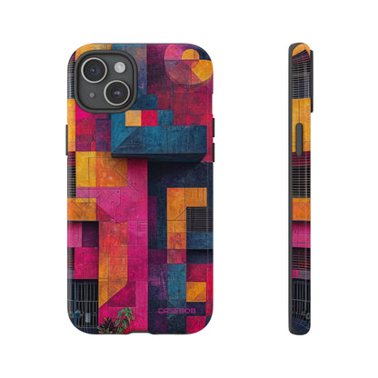 Electric Geometric Vibes - Protective Phone Case