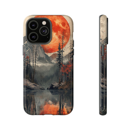 Abstract Wilderness Wonders: A Geometric Journey - Protective Phone Case