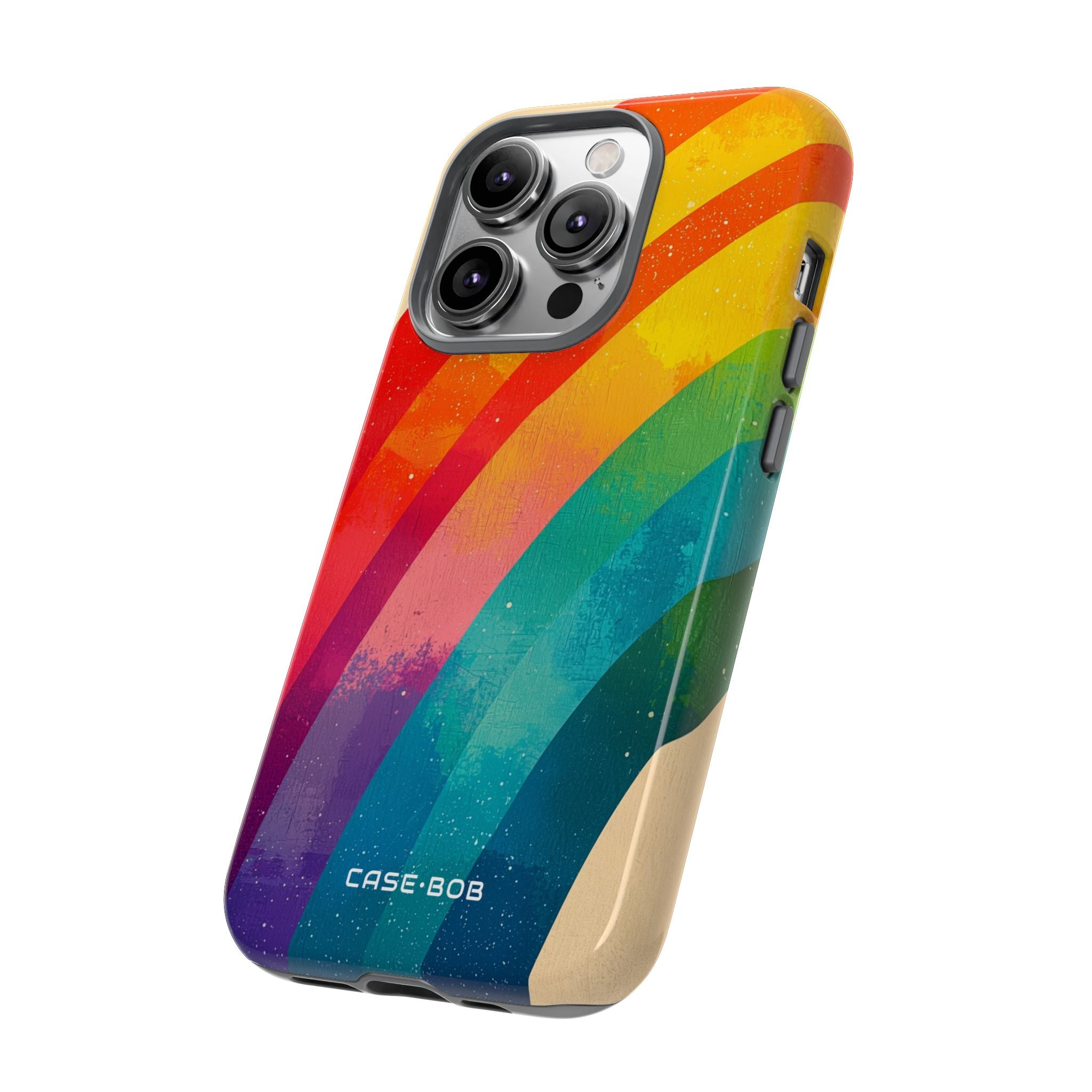 Textured Rainbow Arc iPhone 14 Pro Case - Tough
