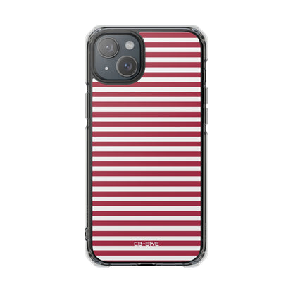 Crimson Stripes Flow iPhone Case - Impact