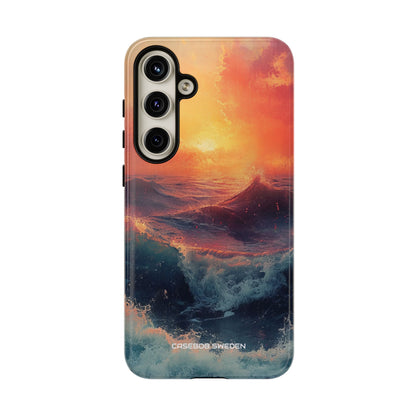 Ocean Sunset Waves - Tough Samsung S24 Phone Case