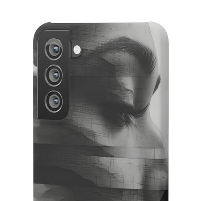 Abstract Glitch Portrait | Slim Phone Case for Samsung