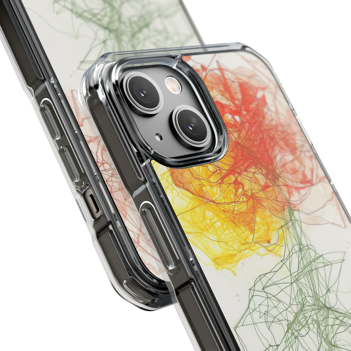 Fiery Blossom - Phone Case for iPhone (Clear Impact - Magnetic)