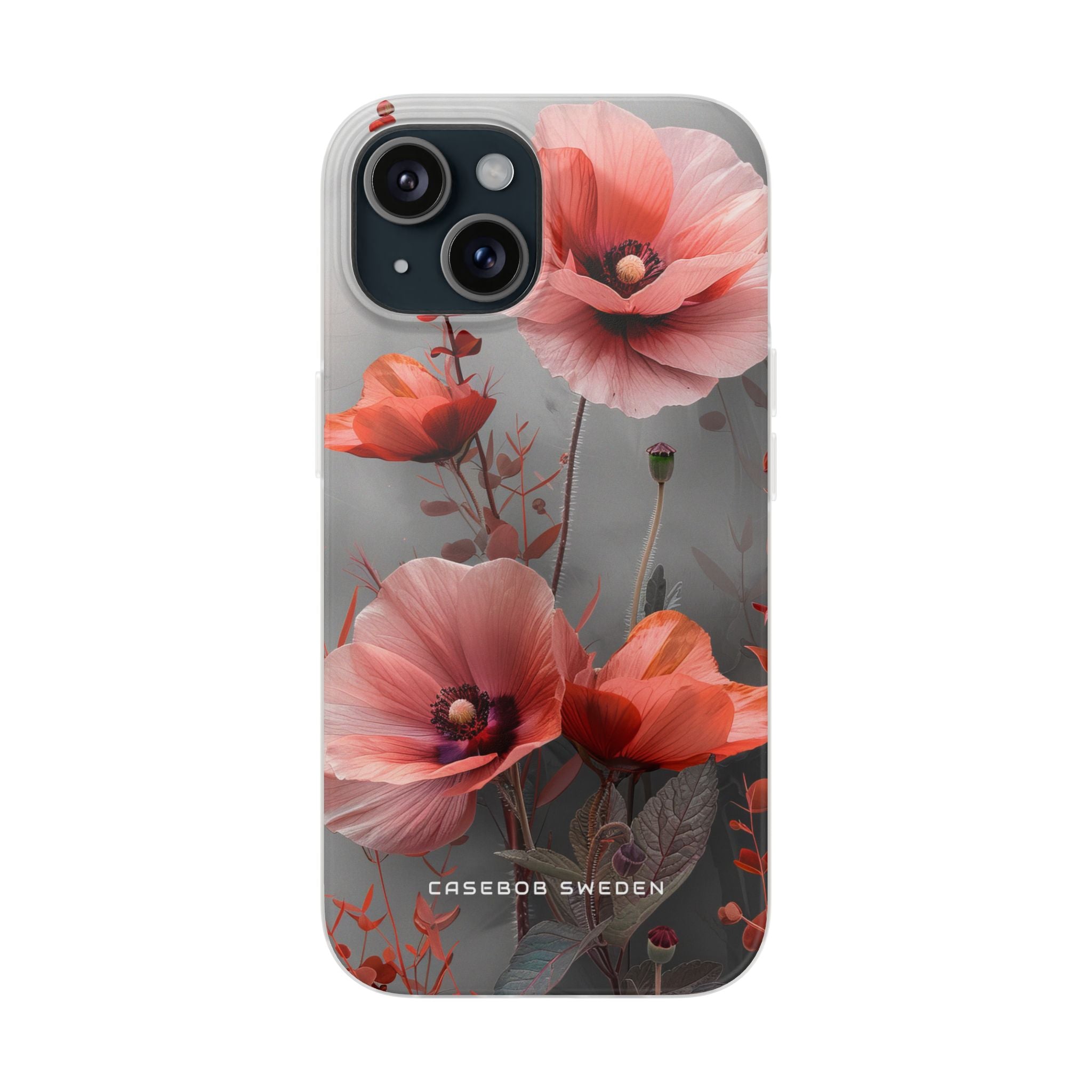 Ätherische florale Eleganz iPhone 15 - Flexi-Telefonhülle