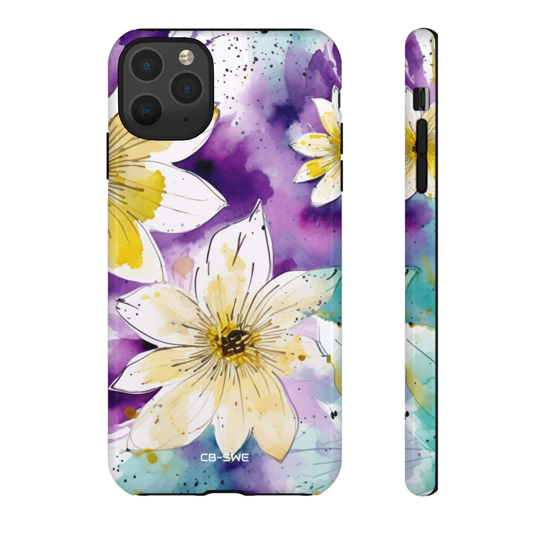 Vibrant Watercolor Flowers - iPhone Case