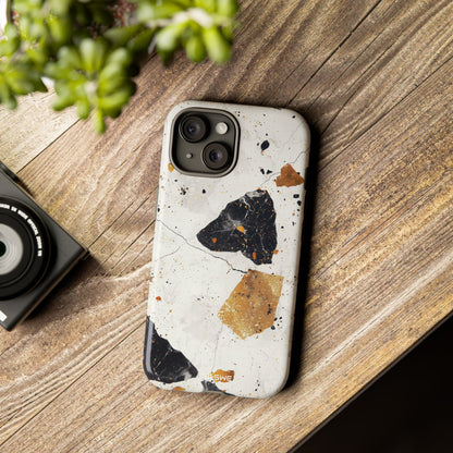 Golden Shapes Dance - iPhone Case