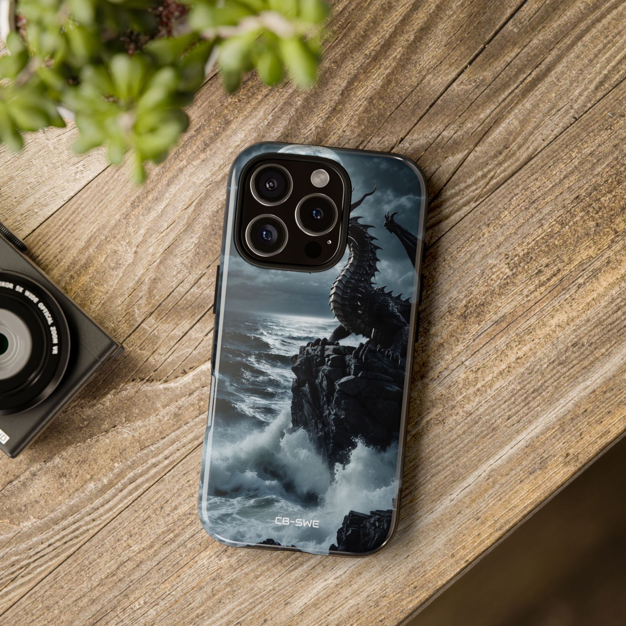Dragon Roars Against Sea - iPhone Case