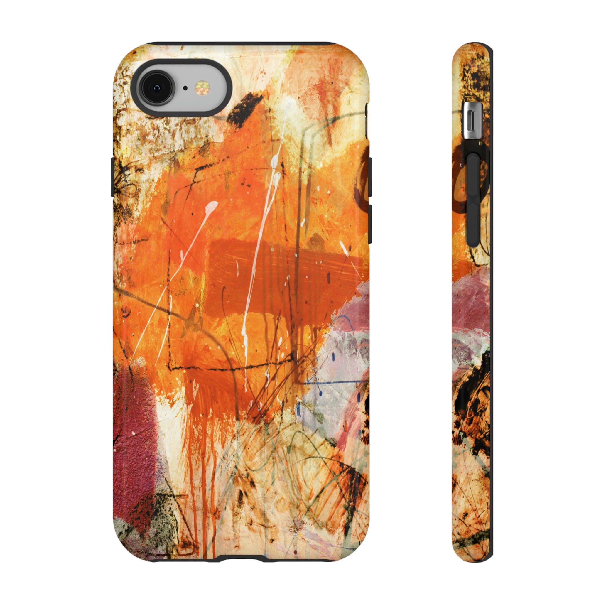 Abstract Orange Art - Protective Phone Case