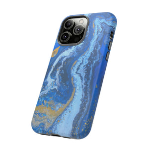 Acrylic Blue Gold - Protective Phone Case