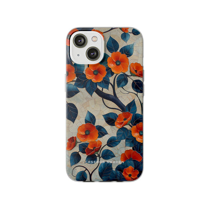 Orange Blossoms Mosaic Harmony iPhone 14 - Flexi Phone Case