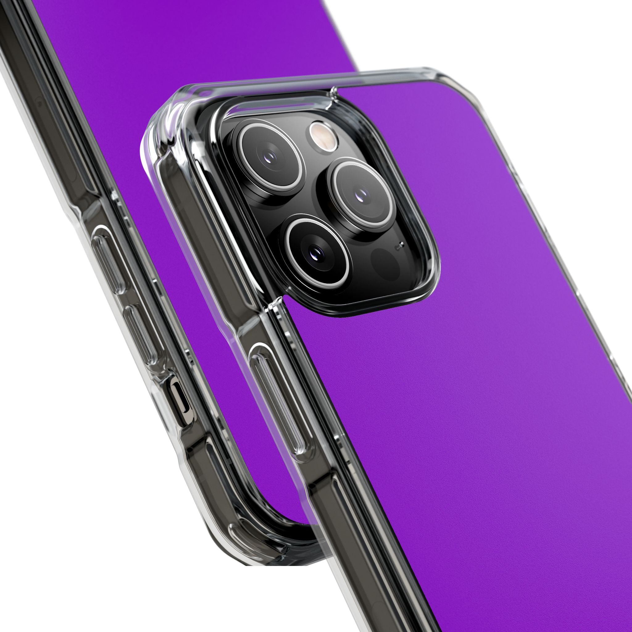 Electric Purple - Clear Impact Case for iPhone