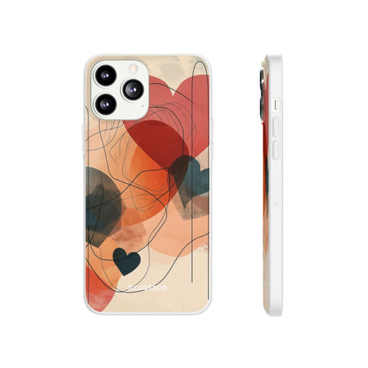 Abstract Heart Harmony - Flexi iPhone 16 Phone Case