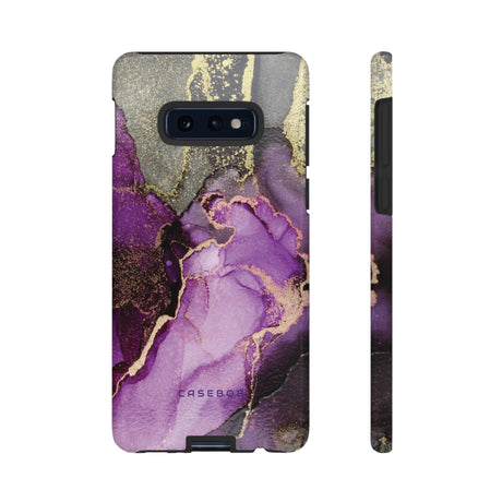 Purple Marble & Gold Phone - Protective Phone Case