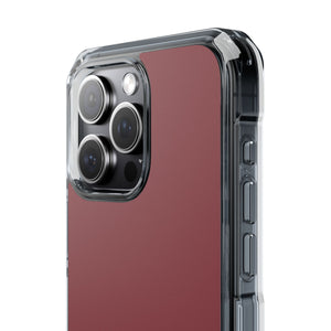 Cordovan Red | Handyhülle für iPhone (Clear Impact Case - Magnetisch) 