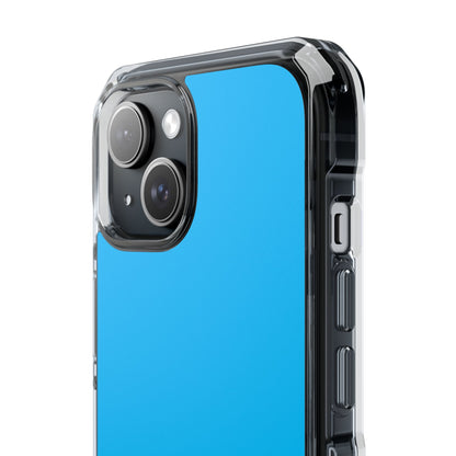 Deep Sky Blue - Clear Impact Case for iPhone