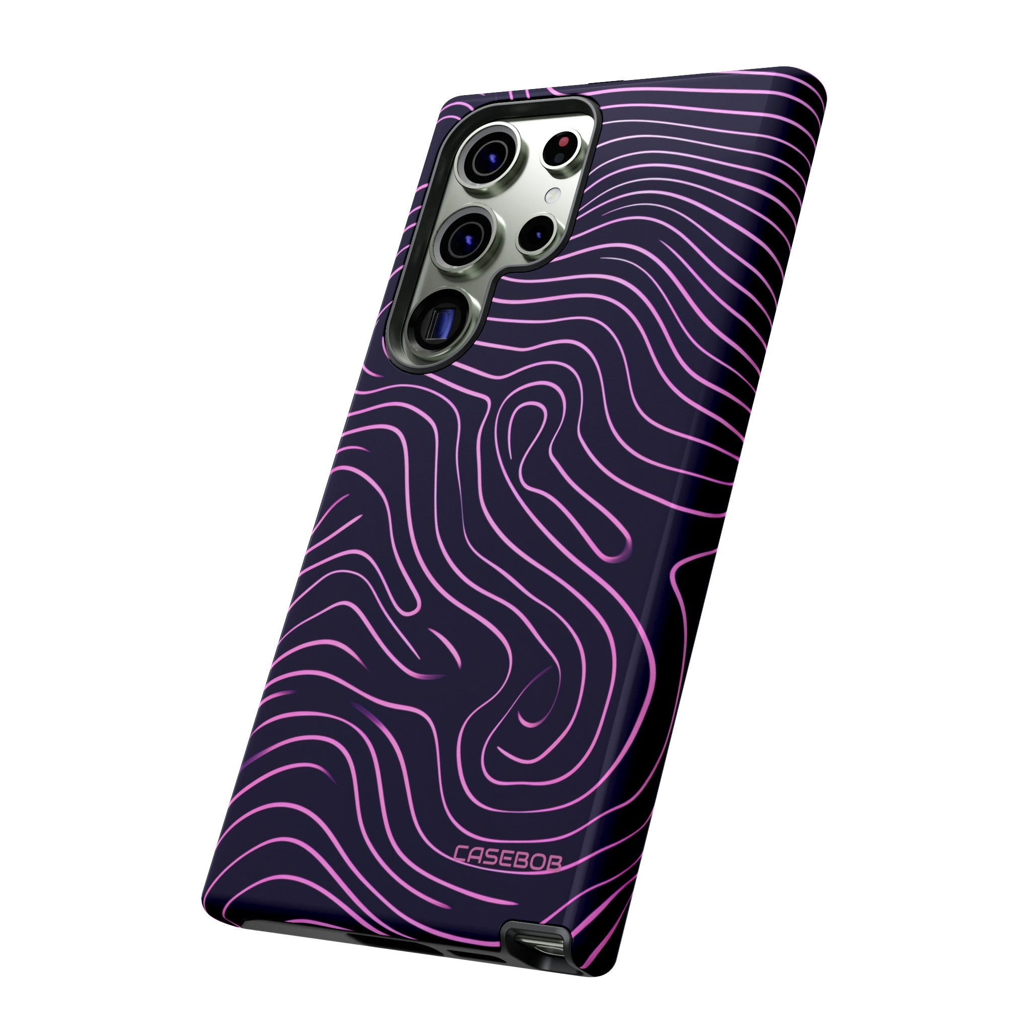 Purple Line Minimalism - Protective Phone Case