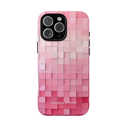 Gradient Pink Mosaic iPhone 16 - Tough Phone Case