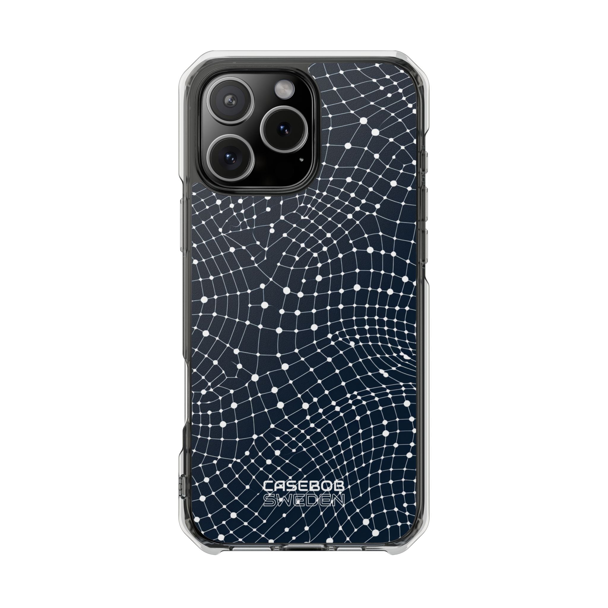 Warped Grid Web iPhone 16 - Impact Clear+