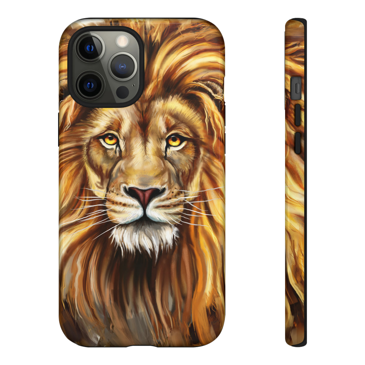 Lion head Digital Painting - Protective Phone Case