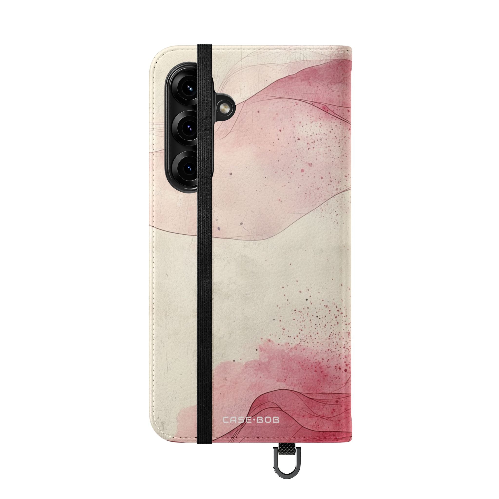 Crimson Ribbon Waves - Samsung S25+ Case - Lompakko