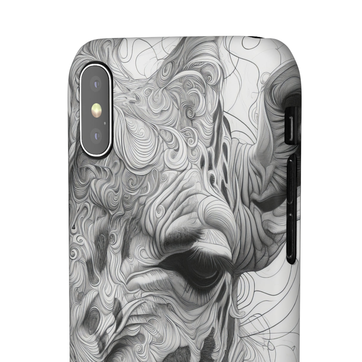 Monochrome Giraffe | Slim Phone Case for iPhone