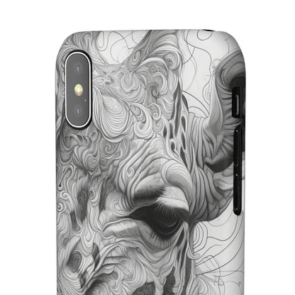 Monochrome Giraffe | Slim Phone Case for iPhone