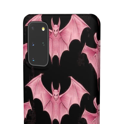 Gothic Pink Bats Aflame Samsung S20 - Slim Phone Case