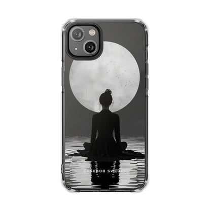 Zen Serenity Moon Reflection iPhone 14 - Clear Impact Phone Case