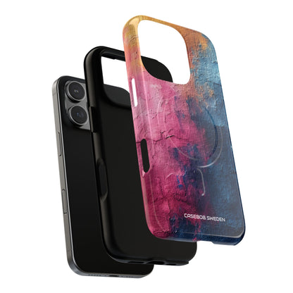 Blue Pink Abstract - Tough + MagSafe® iPhone 16 Phone Case