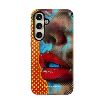 Yellow Red Pop Art Portrait - Tough Samsung S24 Phone Case