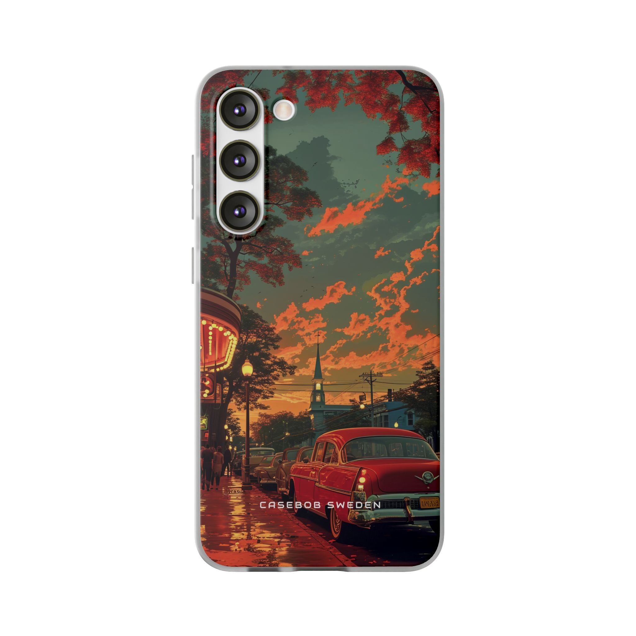 Mid-Century Nostalgia Streetscape Samsung S23 - Flexi Phone Case